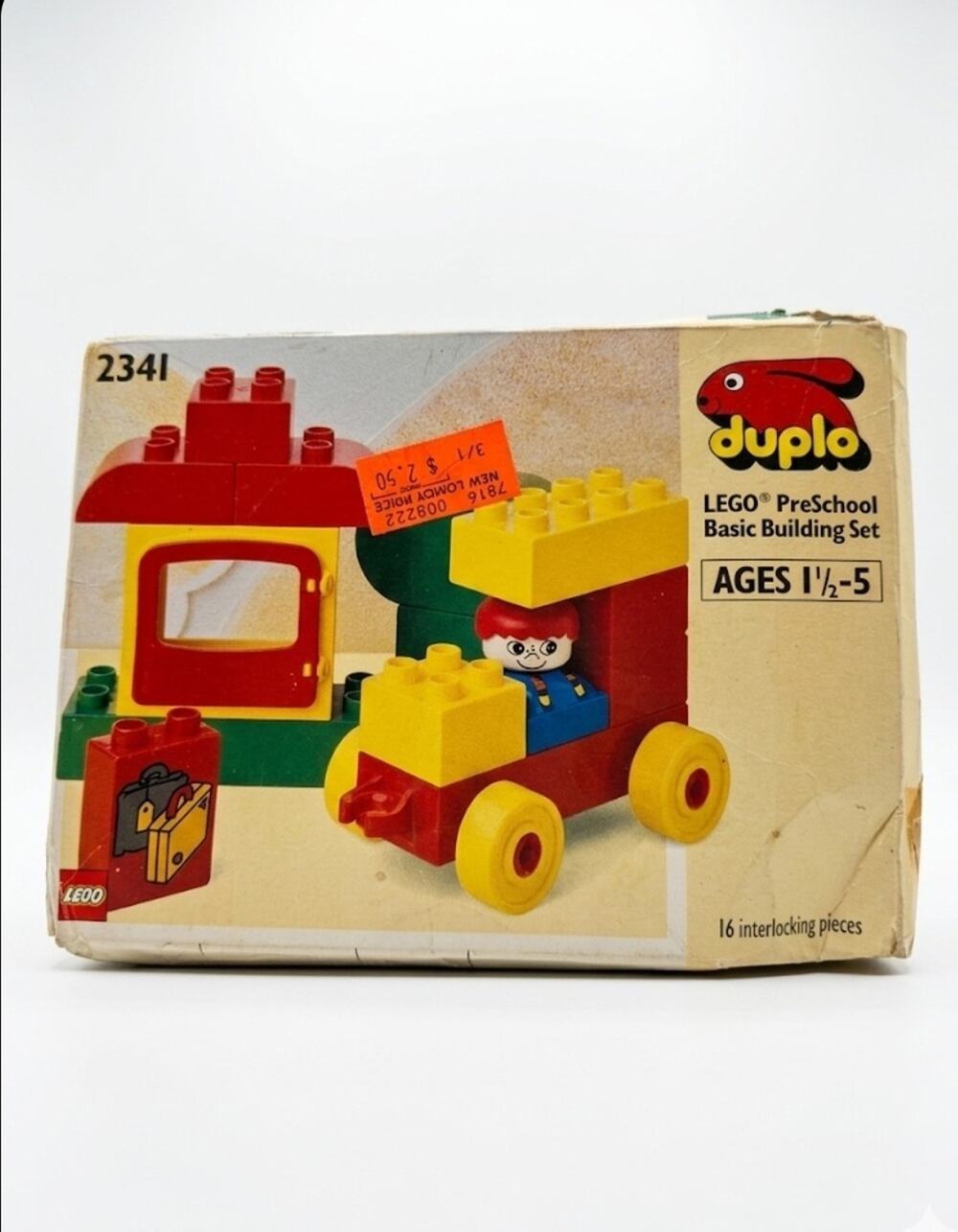 Vintage 1991 Lego Duplo Basic Building Set #2341 New Sealed Box Has Damage
